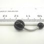 14 Gauge Black White Basketball Belly Button Navel Ring Body Piercing Jewelry
