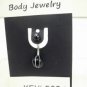 14 Gauge Black White Basketball Belly Button Navel Ring Body Piercing Jewelry