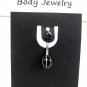 14 Gauge Black White Basketball Belly Button Navel Ring Body Piercing Jewelry
