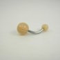 14 Gauge Pink Green Ball Belly Button Navel Ring Barbell Body Piercing Jewelry