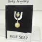 14 Gauge Pink Green Ball Belly Button Navel Ring Barbell Body Piercing Jewelry