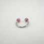 18 Gauge Horseshoe Ring Red UV Acrylic Ball Lip Ear Nose Body Piercing Jewelry
