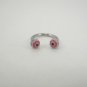18 Gauge Horseshoe Ring Red UV Acrylic Ball Lip Ear Nose Body Piercing Jewelry