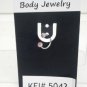 18 Gauge Horseshoe Ring Red UV Acrylic Ball Lip Ear Nose Body Piercing Jewelry