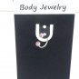 18 Gauge Horseshoe Ring Red UV Acrylic Ball Lip Ear Nose Body Piercing Jewelry
