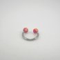 18 Gauge Horseshoe Ring Orange Pink Acrylic Basketball Lip Body Piercing Jewelry