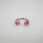 18 Gauge Horseshoe Ring Orange Pink Acrylic Basketball Lip Body Piercing Jewelry