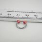 18 Gauge Horseshoe Ring Orange Pink Acrylic Basketball Lip Body Piercing Jewelry