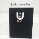 18 Gauge Horseshoe Ring Green Red UV Acrylic Ball Lip Ear Body Piercing Jewelry