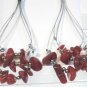 Red Natural Stone Chips Dangle Teardrop Earrings