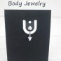 18 Gauge White Spike Eyebrow Bar Ring Curved Barbell Body Piercing Jewelry