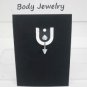 18 Gauge White Spike Eyebrow Bar Ring Curved Barbell Body Piercing Jewelry