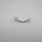 18 Gauge White Spike Eyebrow Bar Ring Curved Barbell Body Piercing Jewelry