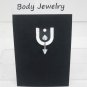 18 Gauge White Spike Eyebrow Bar Ring Curved Barbell Body Piercing Jewelry
