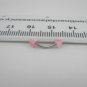 18 Gauge Pink White Spike Eyebrow Bar Ring Curved Barbell Body Piercing Jewelry