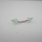 18 Gauge Green Tip Spike Eyebrow Bar Ring Curved Barbell Body Piercing Jewelry