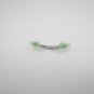 18 Gauge Green Spike Eyebrow Bar Ring Curved Barbell Body Piercing Jewelry