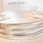 Set of 12 Bangle Bracelets Gold Textured Silver Tone Nice Variety