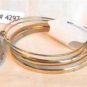 Set of 12 Bangle Bracelets Gold Textured Silver Tone Nice Variety