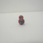 14 Gauge Blue Flower Red Ball Tongue Nipple Ring Barbell Body Piercing Jewelry