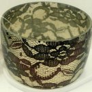 Green Acrylic Bangle Bracelet Lace Pattern Wide Chunky Victorian Punk