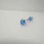 14 Gauge Blue Star Flower Ball Tongue Nipple Ring Barbell Body Piercing Jewelry