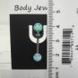 14 Gauge Green Circles Ball Tongue Nipple Ring Barbell Body Piercing Jewelry