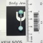 14 Gauge Green Circles Ball Tongue Nipple Ring Barbell Body Piercing Jewelry