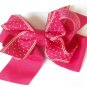 Pink White Polka Dot Hair Bows Alligator Clip Barrette