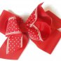 Red White Polka Dot Hair Bows Alligator Clip Barrette