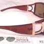 DYCE OPTICS Large Designer Oversized Fashion Sunglasses Red Brown NWT