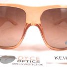 DYCE OPTICS Large Designer Oversized Fashion Sunglasses Orange Brown NWT