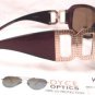 DYCE OPTICS Large Designer Oversized Fashion Sunglasses Purple Brown NWT