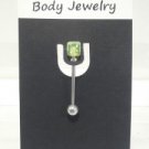14 Gauge Green Dice Tongue Nipple Ring Barbell Body Piercing Jewelry