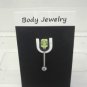 14 Gauge Green Dice Tongue Nipple Ring Barbell Body Piercing Jewelry
