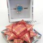 Blue Cats Eye Rhinestone Bunny Rabbit Bow Tie Gold Tone Ring Gift Box Included