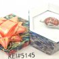 Coral Black White Natural Stone Gemstone Silver Tone Ring Gift Box Included Xmas