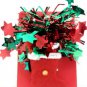 Red Stocking Garland Green Candy Cane Broach Pin Brooch Christmas Holiday