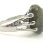Green Natural Stone Gemstone Silver Tone Ring Gift Box Included Xmas