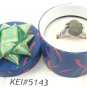Green Natural Stone Gemstone Silver Tone Ring Gift Box Included Xmas
