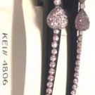 Lot 2 Purple Heart Rhinestone Black Hair Clip Alligator Salon Barrette Elegant