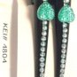 Lot 2 Green Heart Rhinestone Black Hair Clip Alligator Salon Barrette Elegant
