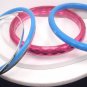 Lot 5 Pink Blue Silver Tone Bangle Bracelets