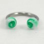 18 Gauge Horseshoe Blue Green UV Acrylic Ball Lip Ear Nose Body Piercing Jewelry