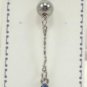 14 Gauge Blue Crystal Cross Dangle Belly Button Navel Ring Body Piercing Jewelry