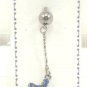 14 Gauge Blue Crystal Cross Dangle Belly Button Navel Ring Body Piercing Jewelry