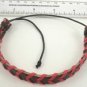 Red Brown Wrapped Leather Bracelet Surfer Wristband Ethnic Tribal Cool