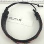 Pink White Yellow Black Wrapped Leather Bracelet Surfer Wristband Ethnic