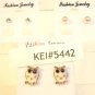 Lot 3 White Owl White Pearl Tone Clear Crystal Stud Earrings