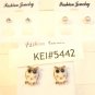 Lot 3 White Owl White Pearl Tone Clear Crystal Stud Earrings
